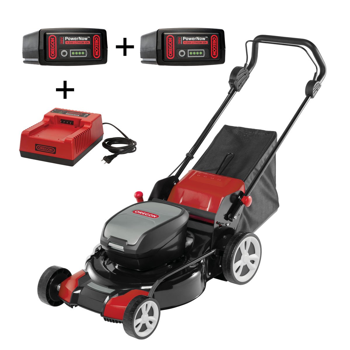 OREGON-LM400 ŞARJLI ÇİM BİÇME MAK.4.0x2 Ah+C750-591073