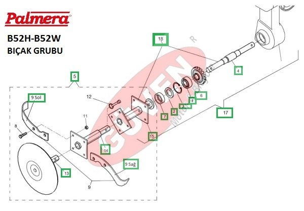 PALMERA-AKS MİLİ KEÇESİ DIŞ B52H,W