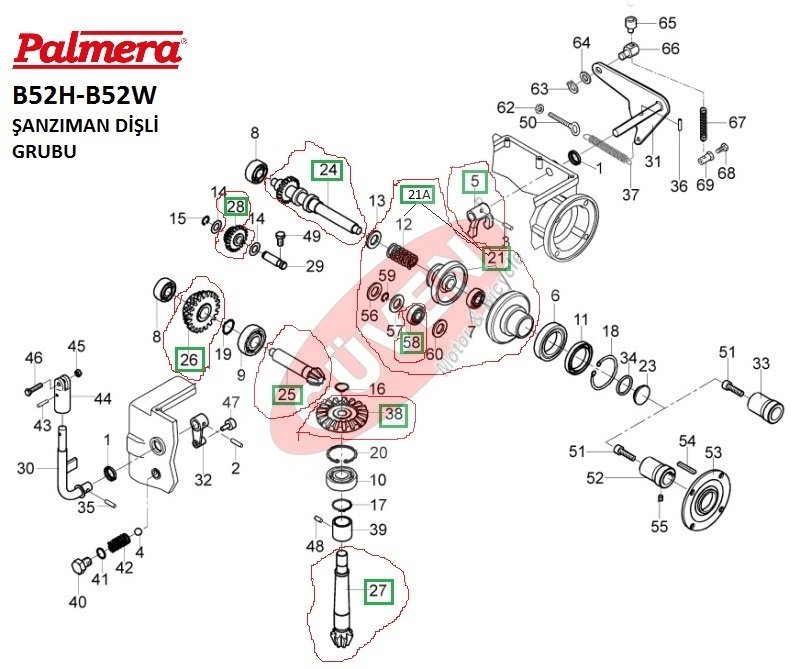 PALMERA-PRİZDİREK MİLİ B52H,W