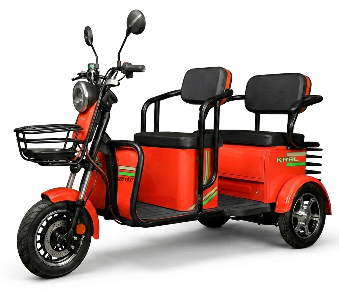 Kral SARİN L Elektirikli Motosiklet 3 Tekerli